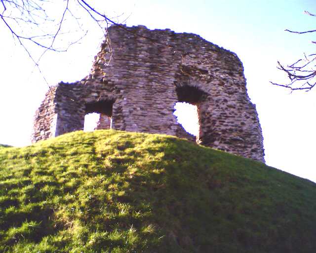 Christchurch castle on its Motte