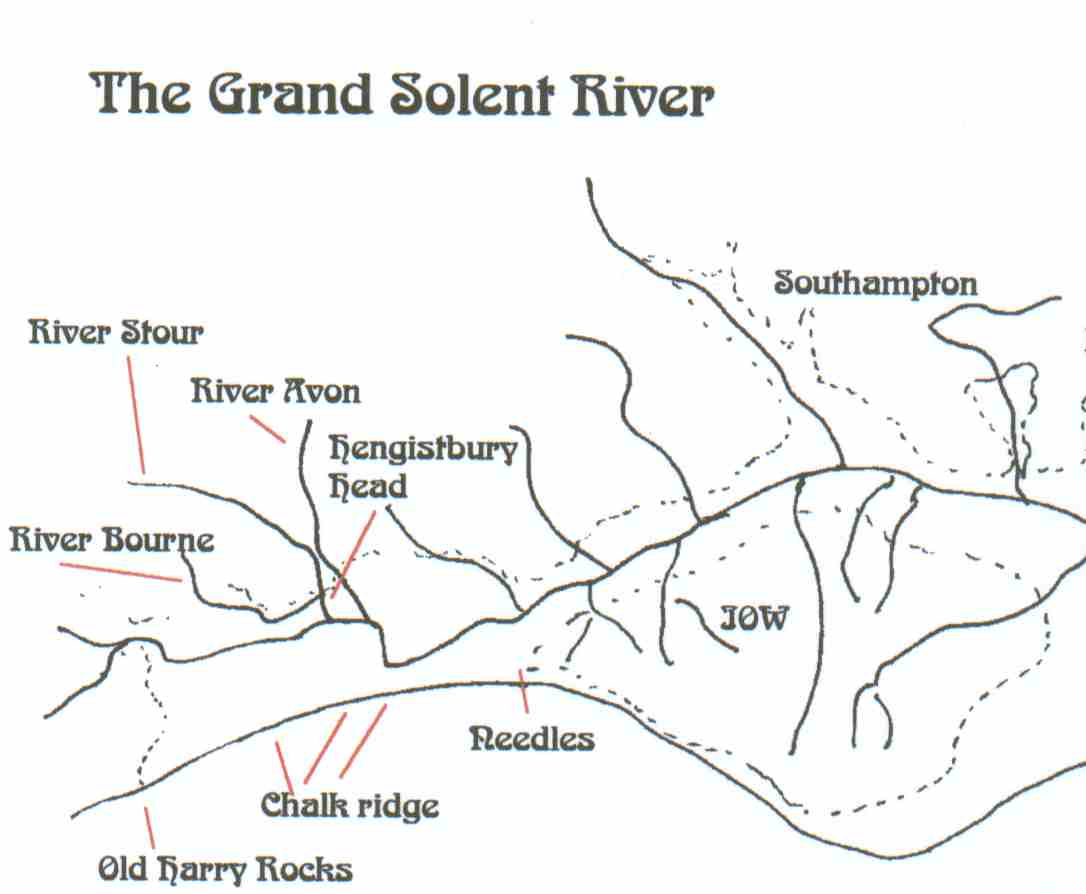 An imaginary view of what the Solent river may have looked like